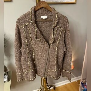 Coldwater Creek Brown Cardigan Sweater